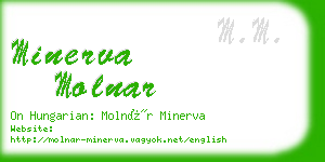 minerva molnar business card
